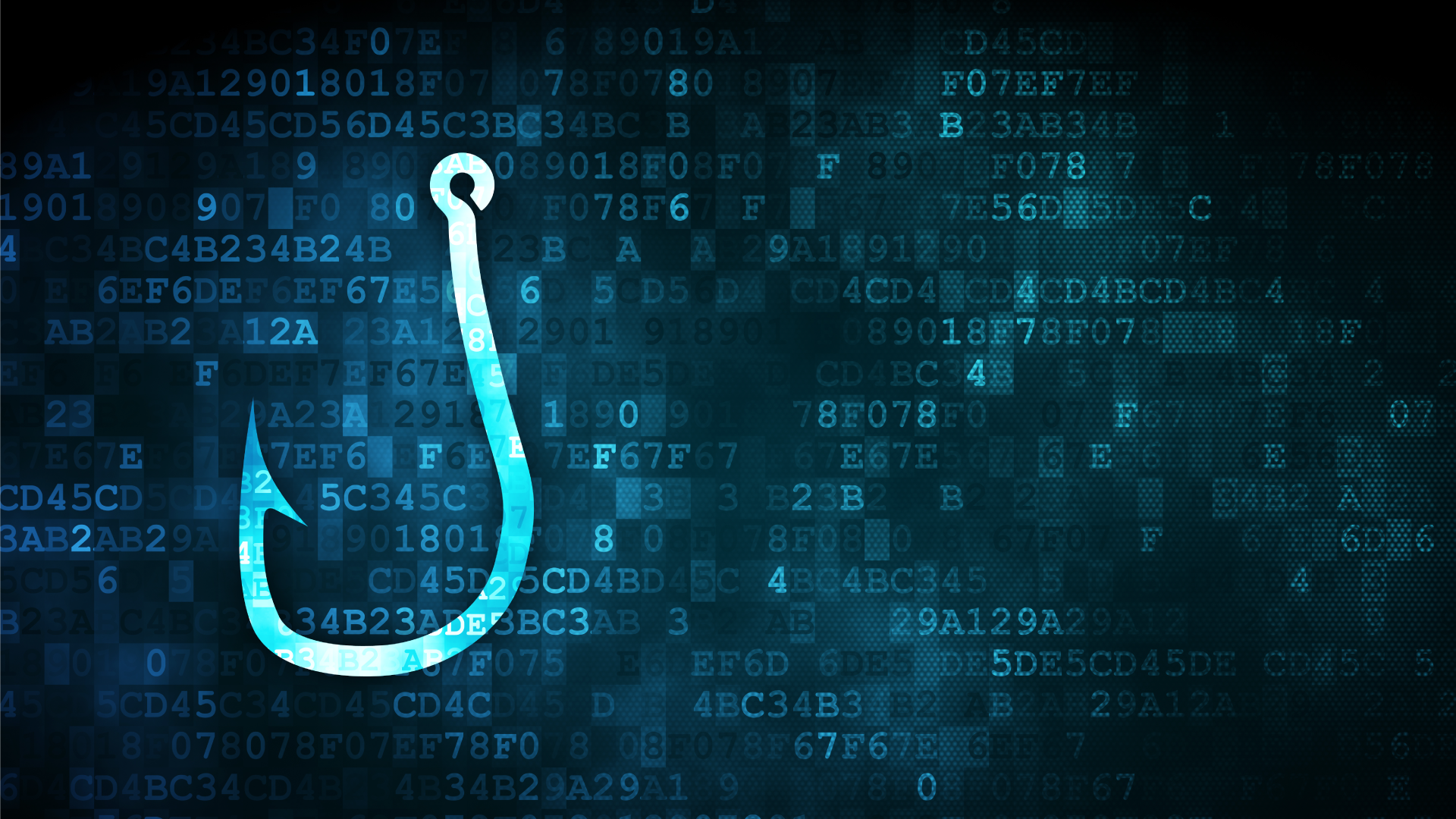 fish hook portraying phishing attack